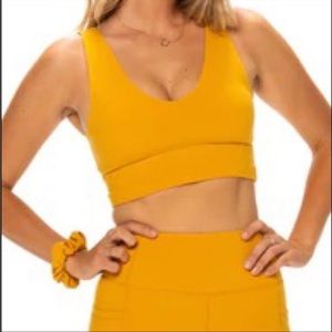 Ethos Scoop Back Sports Bra in Butterscotch